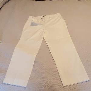 NWT Ann Taylor white crop pants